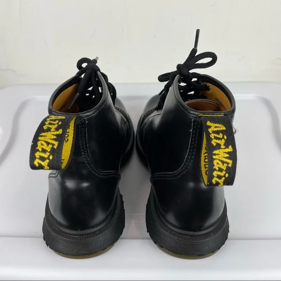 RARE Doc Martens NP5D Black Leather Boots Made in England UK Sz 8 - Picture 7 of 13